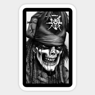 Wickedly Cool Pirate Skull Sticker